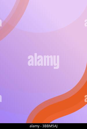 Elegantes abstraktes Hintergrunddesign mit sanften orange und violetten Verlaufskurven, ideal für Präsentationen oder Websites. Stock Vektor