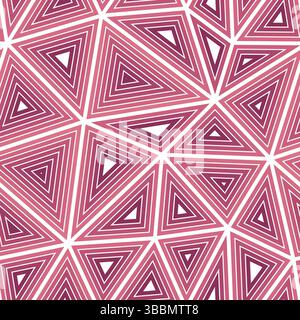 Abstrakter Hintergrund mit Mosaikdreiecksformen. Großes Dreieck. Mehrere sich wiederholende innere Dreiecke. Einfarbiger Farbton. Wiederholbares Muster. Stock Vektor