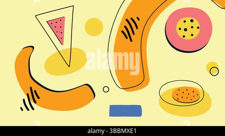 Ausdrucksstarker Abstrakter Geometrischer Hintergrund Stock Vektor