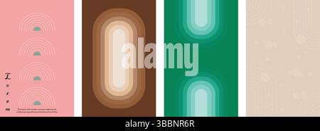 Abstrakte Vektorabdeckungen Designvorlage. Corporate Identity Cover Business Design, Broschürencover Design Set für Business und Bauwesen. Stock Vektor