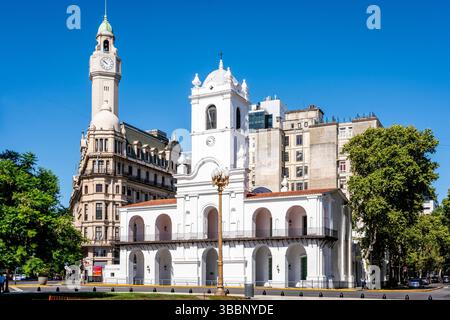 Cabildo de Buenos Aires, Plaza de Mayo, Buenos Aires, Argentinien. Stockfoto
