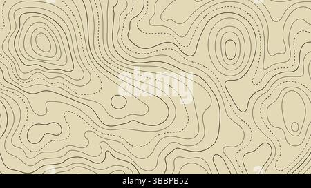Hellbeige Topographiehintergrund Stock Vektor