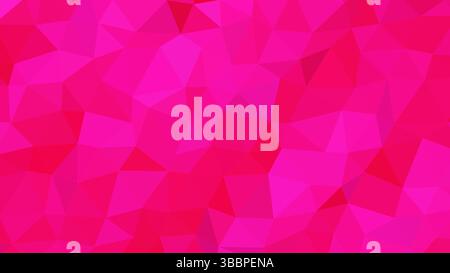 Ein abstrakter rosafarbener geometrischer Hintergrund. Eine leuchtend pinkfarbene 3D-Dreieck-Textur. Stock Vektor