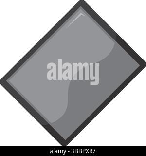 Digitales Tablet – Schlankes Graues Design. Vektorabbildung Stock Vektor