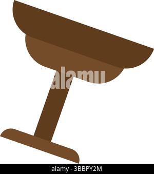 Holzständer für Kristallkugel. Vektorabbildung Stock Vektor