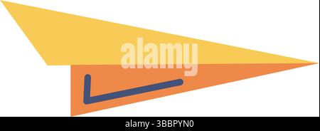 Gelb-orange Papierebene. Vektorabbildung Stock Vektor