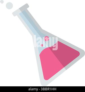 Rosafarbener Chemielabor. Vektorabbildung Stock Vektor