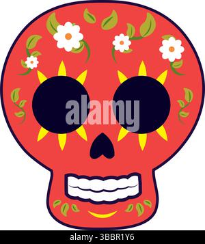 Isolierte farbige DIA de los muertos Schädelsymbol Vektor-Illustration Stock Vektor