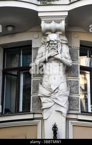 Jugendstilarchitektur in Riga, Lettland. Stockfoto