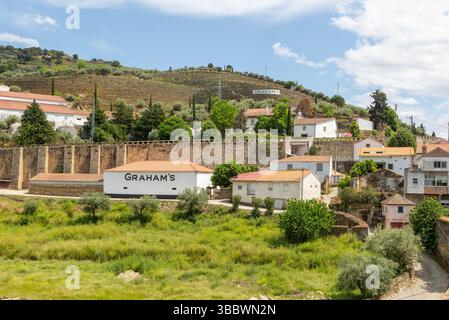 Graham's Quinta do Tua Portweinkellerei, Alto Douro, Tal des Flusses Douro, Tua, Portugal, Europa Stockfoto