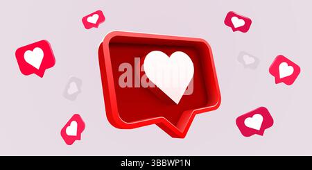 Benachrichtigung wie Symbol. Soziales Netzwerk Symbol der App. Vector Illustration Stock Vektor