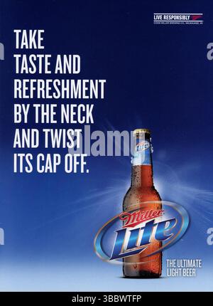 Vintage-Playboy-Magazin, August 2008, Anzeige, USA Stockfoto