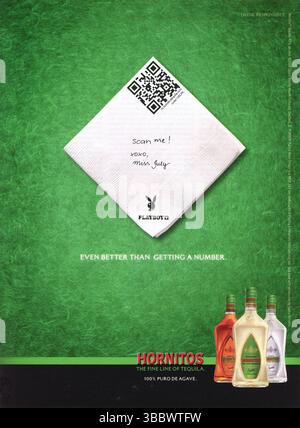 Vintage-Playboy-Magazin, August 2008, Anzeige, USA Stockfoto