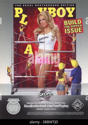 Vintage-Playboy-Magazin, August 2008, Anzeige, USA Stockfoto