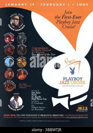 Vintage-Playboy-Magazin, August 2008, Anzeige, USA Stockfoto