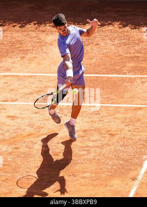 Rom, Italien. Mai 2025. Carlos Alcaraz im Vorfeld während des Internazionali BNL d'Italia, Internazionali BNL d'Italia, International Tennis Match in Rom, Italien, 17. Mai 2025 Credit: Independent Photo Agency/Alamy Live News Stockfoto