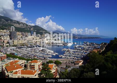 Übersicht Port Hercule und Monaco Küste, Skyline, Sunshine, Monaco Stockfoto