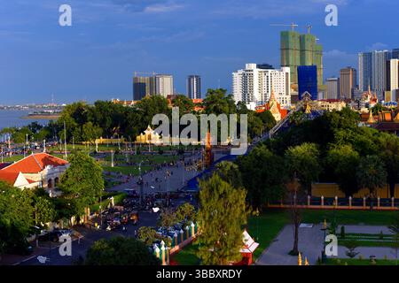 Stadtzentrum von Phnom Penh, Kambodscha, Südostasien. Stockfoto