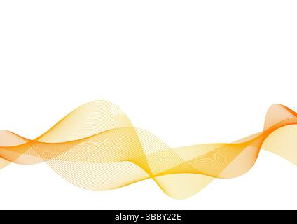 Abstrakte orange Welle auf weißem Hintergrund. Stock Vektor