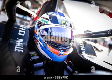 Imola, Italie. Mai 2025. TAPONEN Tuukka (FIN), ART Grand Prix, Dallara F3 2025, Porträt während der 3. Runde der FIA Formel-3-Meisterschaft 2025 vom 16. Bis 18. Mai 2025 auf dem Autodromo Internazionale Enzo e Dino Ferrari in Imola, Italien - Foto Diederik van der Laan/Dutch Photo Agency/DPPI Credit: DPPI Media/Alamy Live News Stockfoto