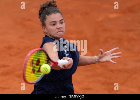 Rom, Italien. Mai 2025. Jasmine Paolini von Italien im Finale des Internazionali BNL d’Italia 2025 Tennis Turniers gegen Coco Gauff aus den Vereinigten Staaten von Amerika im Foro Italico in Rom, Italien am 17. Mai 2025. Jasmine Paolini gewann mit 6:4 und 6:2. Quelle: Insidefoto/Alamy Live News Stockfoto