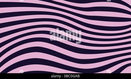 Hintergrund mit violettem und schwarzem geschwungenem Streifen Stock Vektor