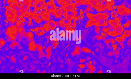 Intensive abstrakte Lava-Textur in Rot und Blau – High-Energy Fluid Design Hintergrund für Spiele und edgy Branding Projekte Stockfoto