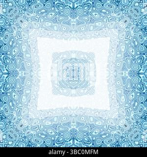 Puder Blue Mosaic Texture – abstraktes hellblaues Muster mit Fraktalen Rändern für digitale, UI und Clean Branding Stockfoto