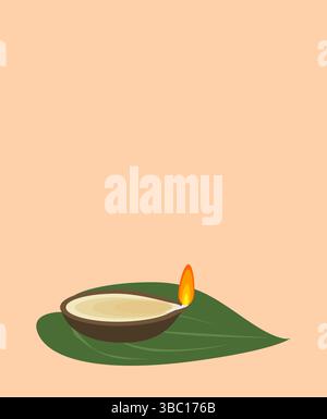 Vektor einfache Dekoration für Pongal, Diwali, Tempel, Hochzeit und indische Feste Stock Vektor
