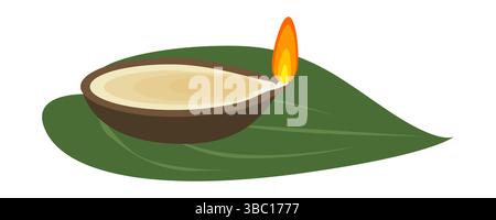 Vektor einfache Dekoration für Pongal, Diwali, Tempel, Hochzeit und indische Feste Stock Vektor