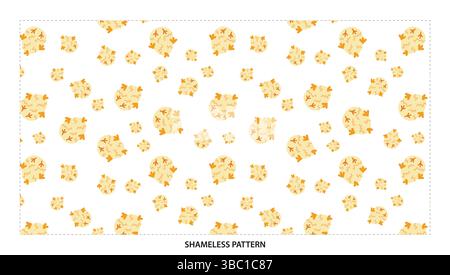 Fröhliches gelbes Popcorn nahtloses Muster für Movie- und Snackmotive Stock Vektor