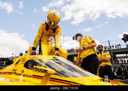 Indianapolis, Usa. Mai 2025. Scott McLaughlin, Team Penske Chevrolet während der Qualifikation für die NTT IndyCar Series 109. Lauf des Indianapolis 500 auf dem Indianapolis Motor Speedway. (Foto: Jeremy Hogan/SOPA Images/SIPA USA) Credit: SIPA USA/Alamy Live News Stockfoto