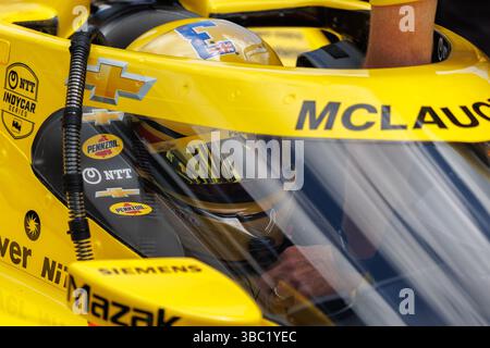 Indianapolis, Usa. Mai 2025. Scott McLaughlin, Team Penske Chevrolet während der Qualifikation für die NTT IndyCar Series 109. Lauf des Indianapolis 500 auf dem Indianapolis Motor Speedway. (Foto: Jeremy Hogan/SOPA Images/SIPA USA) Credit: SIPA USA/Alamy Live News Stockfoto