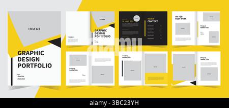 Grafik-Design-Portfolio Angebotslayout, Minimal Grafik-Design-Portfolio Template Professional Stock Vektor