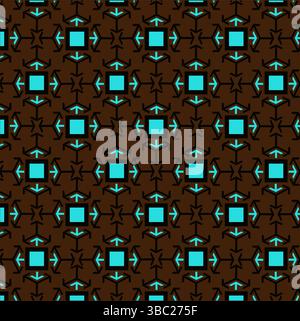 Abstrakte nahtlose Pfeile geometrisches Muster. Farbenfrohe quadratische Form geometrisches bearbeitbares Muster Design für Mode, Stoff, Textildruck und Tapeten. Stock Vektor