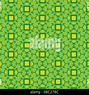 Abstrakte nahtlose Pfeile geometrisches Muster. Farbenfrohe quadratische Form geometrisches bearbeitbares Muster Design für Mode, Stoff, Textildruck und Tapeten. Stock Vektor