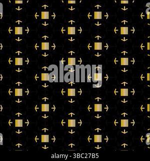 Abstrakte nahtlose Pfeile geometrisches Muster. Farbenfrohe quadratische Form geometrisches bearbeitbares Muster Design für Mode, Stoff, Textildruck und Tapeten. Stock Vektor