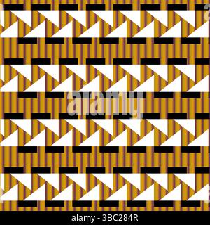Abstraktes nahtloses geometrisches Muster. Bunte geometrische Mischformen von Dreiecken. Dreieckiger Mustervektor. Design für Mode, Stoff, Textilien. Stock Vektor