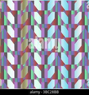 Abstraktes nahtloses geometrisches Muster. Farbenfrohe geometrische Kunst der Formen. Streifen Muster Vektor Design für Mode, Stoff, Textilien Druck, Hintergrund Stock Vektor
