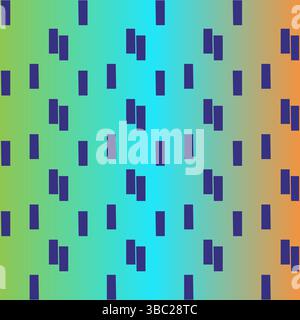 Abstraktes nahtloses geometrisches Muster. Farbenfrohes geometrisches Muster des Rechtecks. Rechteckiger Vektor. Design für Mode, Stoff, Textil, Tapeten. Stock Vektor