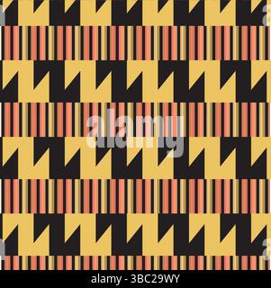 Abstraktes nahtloses geometrisches Muster. Farbenfrohe geometrische Kunst der Formen. Streifen Muster Vektor Design für Mode, Stoff, Textilien Druck, Hintergrund Stock Vektor