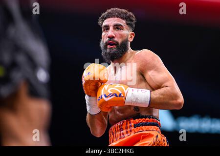 Paris, Frankreich. Mai 2025. Boxkampf Milan Prat gegen Placido Ramirez in der Adidas Arena am 17. Mai 2025 in Paris. Foto: Victor Joly/ABACAPRESS.COM Credit: Abaca Press/Alamy Live News Stockfoto