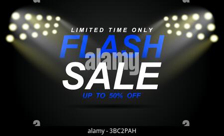 Flash Sale Shopping Poster oder Banner Design Template Stock Vektor