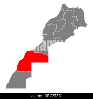 Laayoune-Sakia El Hamra Set von Marokko Karte Symbolform, Reise Web Icon Vektor Illustration . Stock Vektor