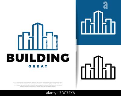 Hochhausgebäude Icon Illustration Design Stock Vektor