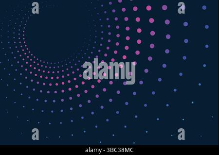 Abstrakter Blauer Hintergrund Leuchtender Geometrischer Linien. Modernes, Glänzendes Blaues Punktmuster. Digital Technology Futuristic Concept. Design für Deckbanner Stock Vektor