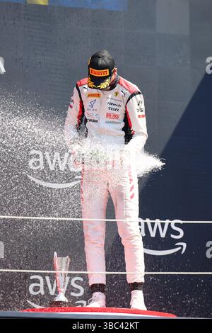 Imola, Italien. Mai 2025. Dino Beganovic (Hitech GP, Formel 2), Race Day, ITA, Formel 1 Weltmeisterschaft, Grand Prix Emilia-Romagna Imola, Autodromo Enzo e Dino Ferrari, 18.05.2025 Foto: Eibner-Pressefoto/Annika Graf Credit: dpa/Alamy Live News Stockfoto