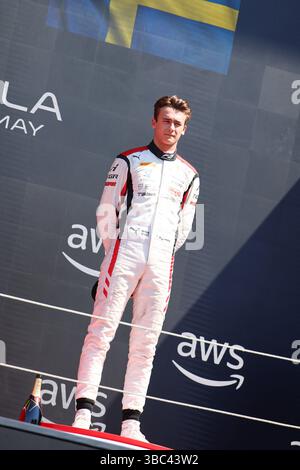 Imola, Italien. Mai 2025. Dino Beganovic (Hitech GP, Formel 2), Race Day, ITA, Formel 1 Weltmeisterschaft, Grand Prix Emilia-Romagna Imola, Autodromo Enzo e Dino Ferrari, 18.05.2025 Foto: Eibner-Pressefoto/Annika Graf Credit: dpa/Alamy Live News Stockfoto