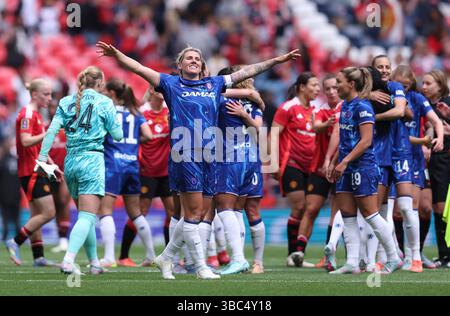 London, Großbritannien. Mai 2025. Während der Chelsea Women vs Manchester United Women das Finale des FA Cup der Frauen im Wembley Stadium, London. Der Bildnachweis sollte lauten: Paul Terry/Sportimage Credit: Sportimage Ltd/Alamy Live News Stockfoto