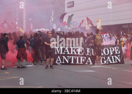 Machen Sie Europa wieder antifa Stockfoto
